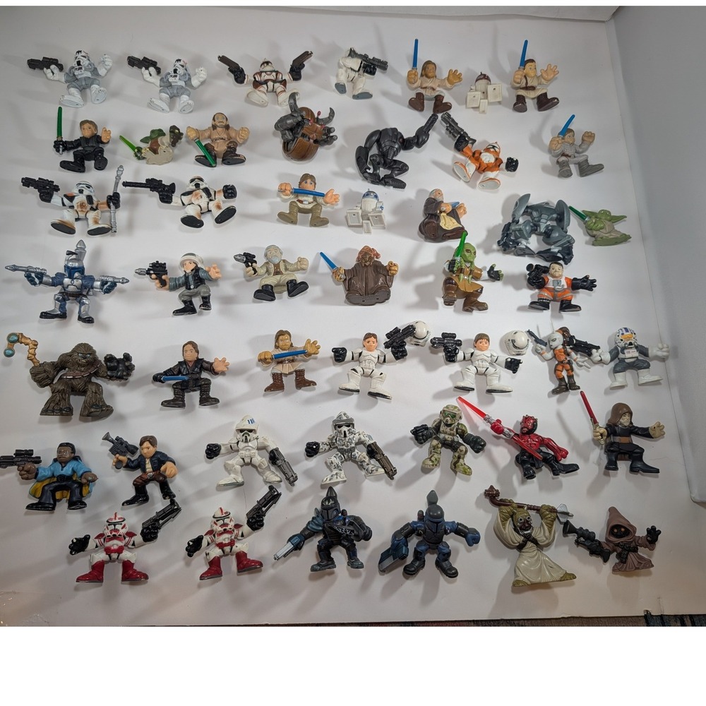 Star Wars Galactic Heroes Figure Lot 47 PC Luke Vader Maul Troopers Jedi Hasbro